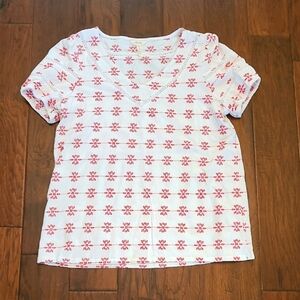 Matilda Jane women's White and Red embroidered top size Medium
